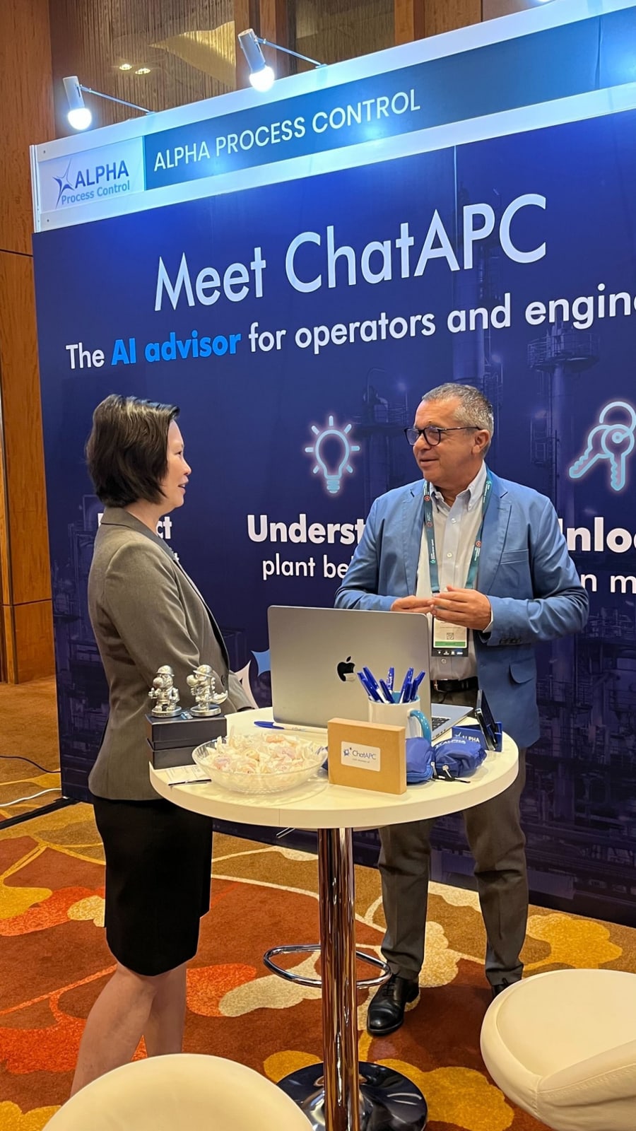 The Alpha Process Control team at the ChatAPC booth at Asia Downstream 2025
